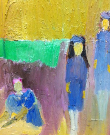 Patronizing, simplistic or downright rude, olja på duk, 30x30 cm, 2015